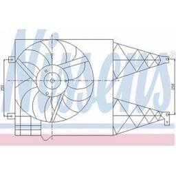 Audi Auxiliary Cooling Fan Assembly 1J0121207LB41 - Nissens 85249